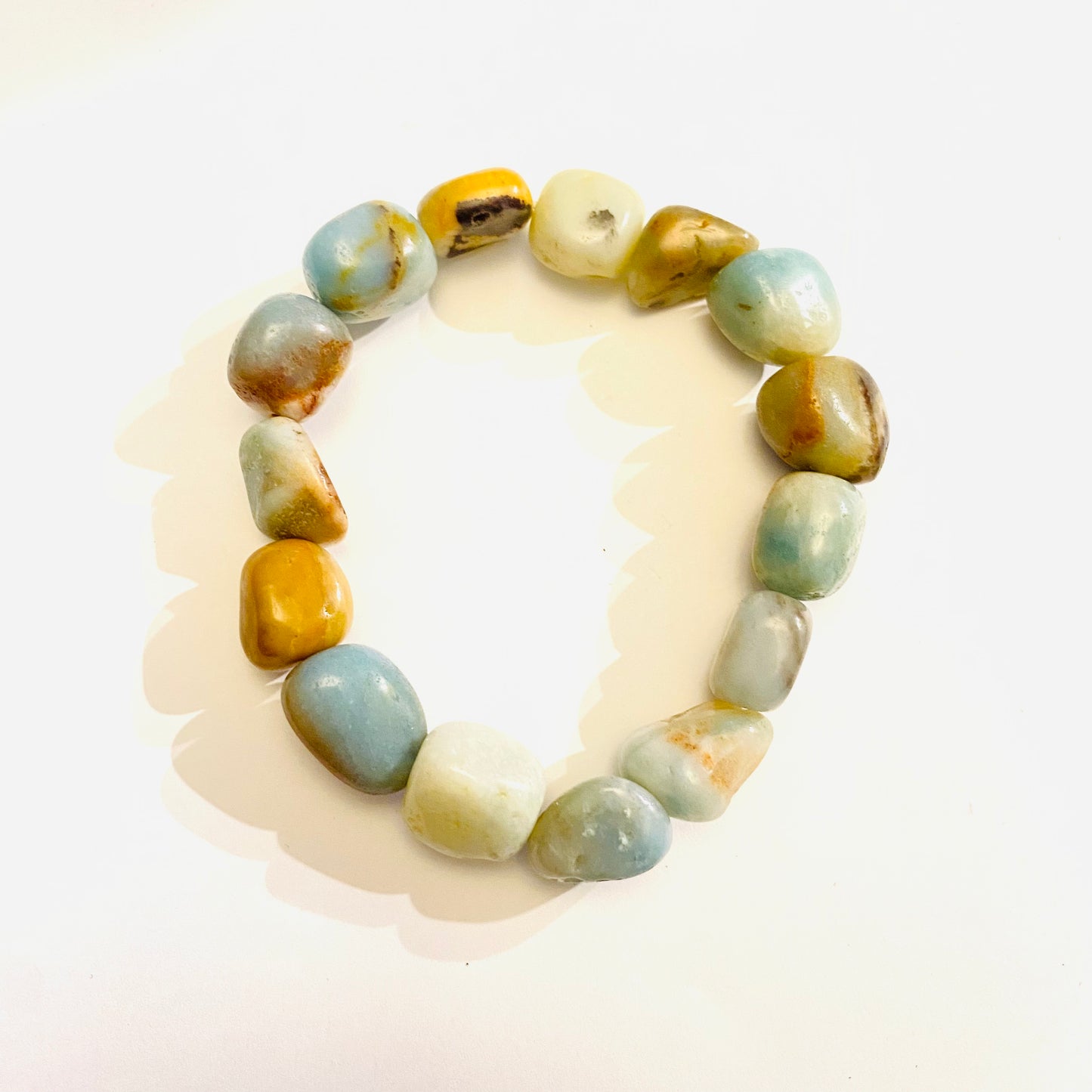 Amazonite Tumbled Stone Bracelet 7.5”