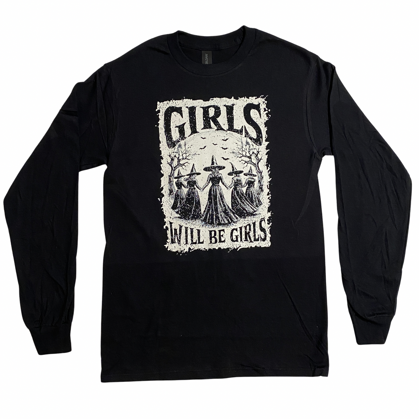 Girls Will Be Girls Long Sleeved T-Shirt Black