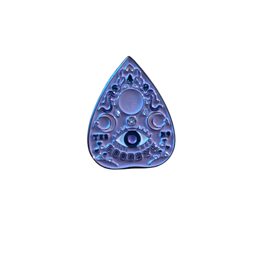 Purple planchette pin