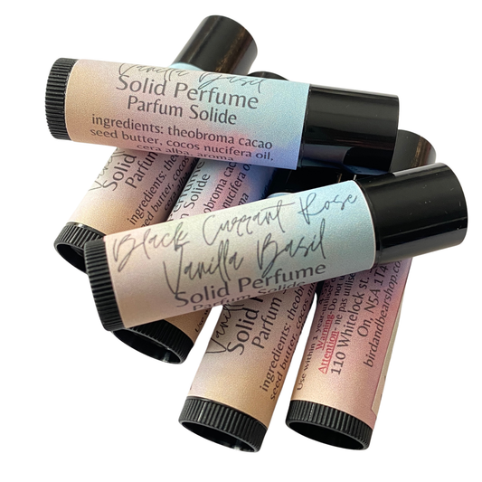 Solid Perfume- black current, rose, vanilla, basil