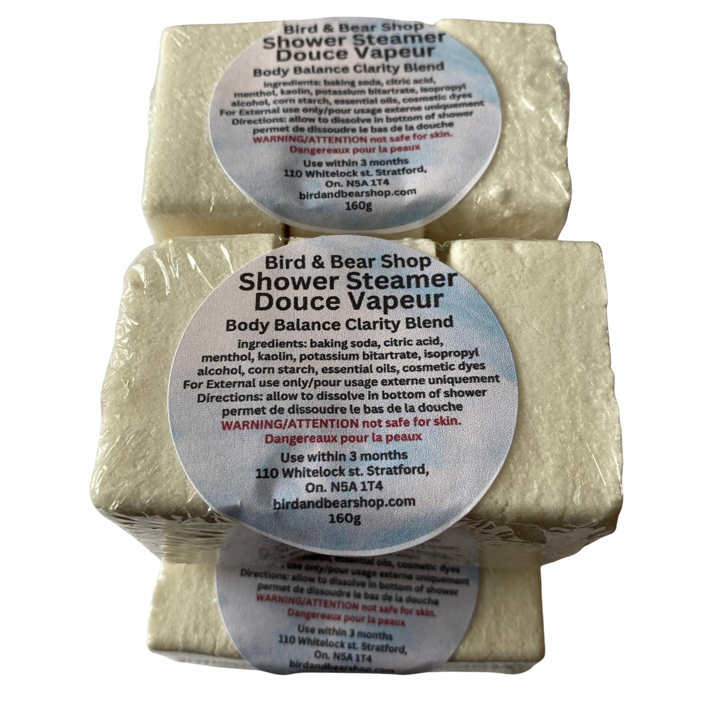 Body Balance Clarity Shower Steamers 3 pack