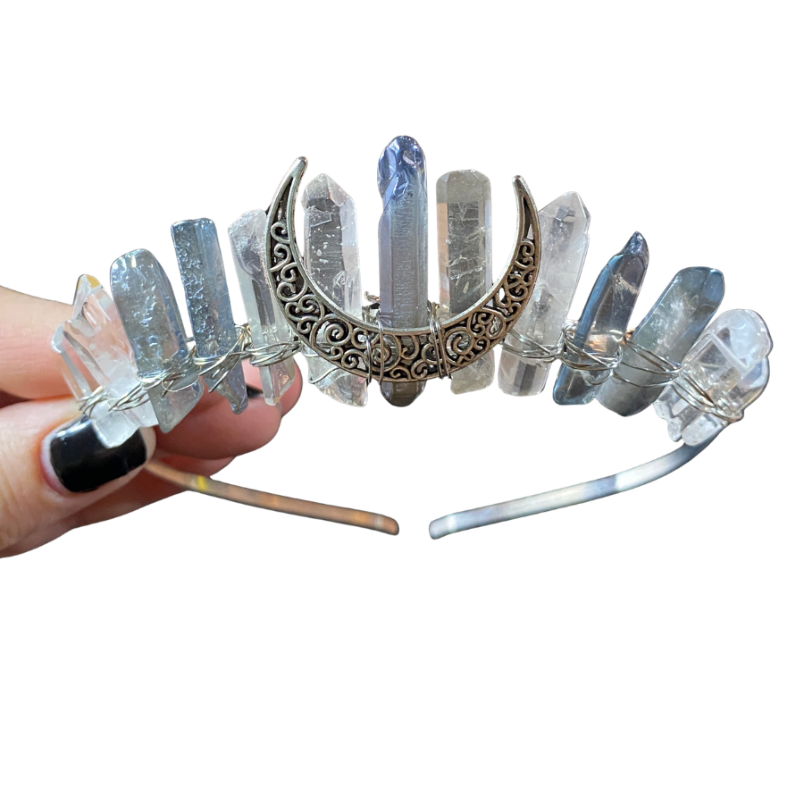 White and Grey Iridescent Crown