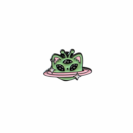 Cat Spaceship pin