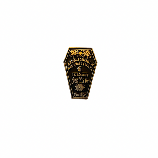 Coffin Ouija pin