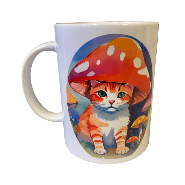 Mushroom Cat 15oz Mug