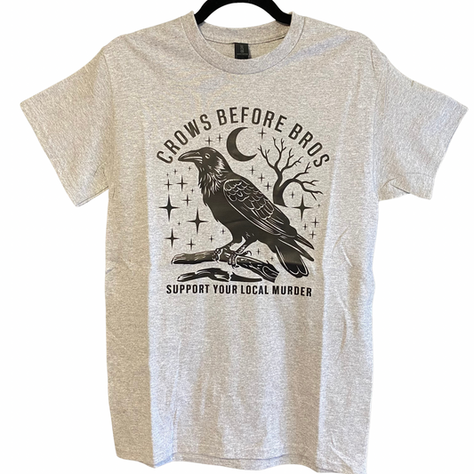 Crows Before Bros T-Shirt Grey