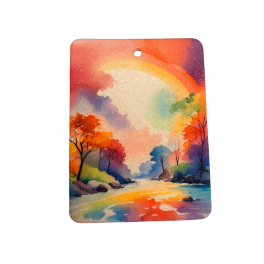 Watercolor Forest Air Freshener Felt