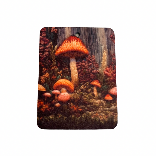 Needlepoint Mushrooms Air Freshener Felt