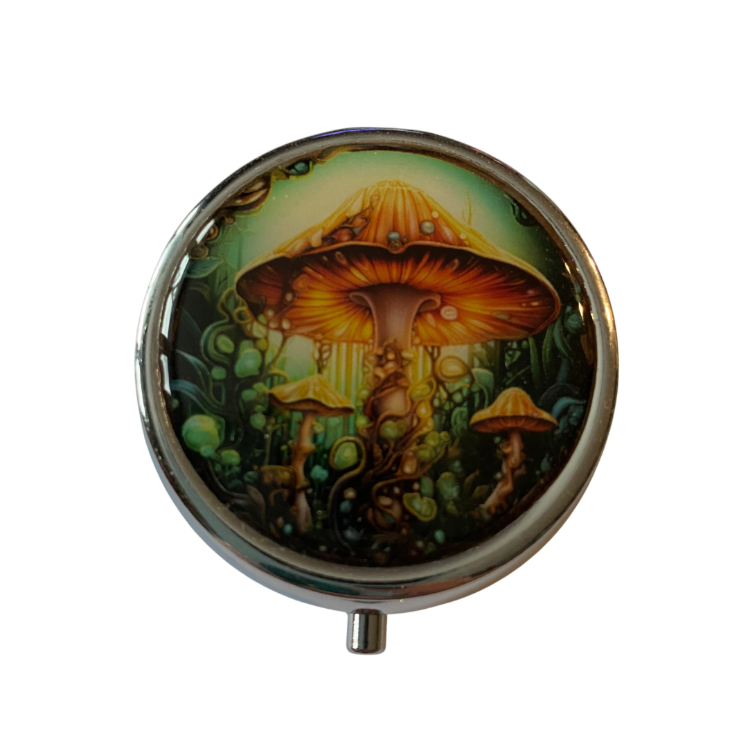 Mushroom Round Pill Holder