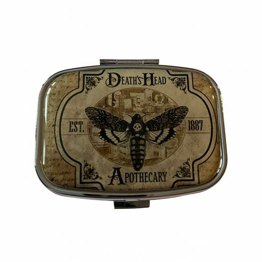 Deaths Head Apothecary Pill Holder