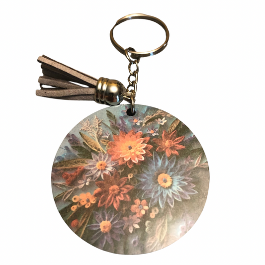 Paper Flowers Keychain