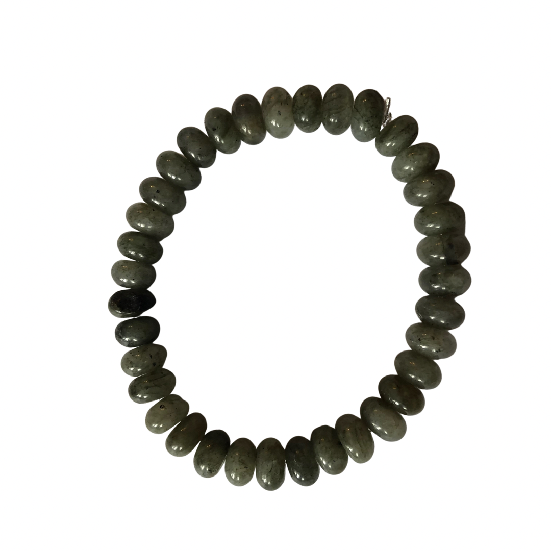 Labradorite Rondelle Bead Bracelet