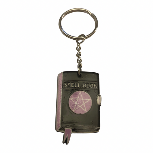 Black Spell Book Keychain