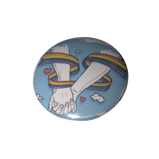 Rainbow Hands Round Magnet