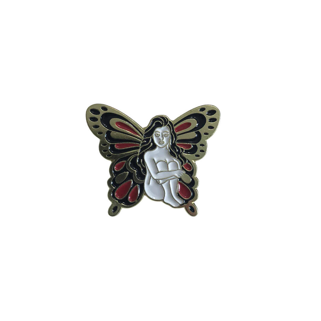 Butterfly Lady pin