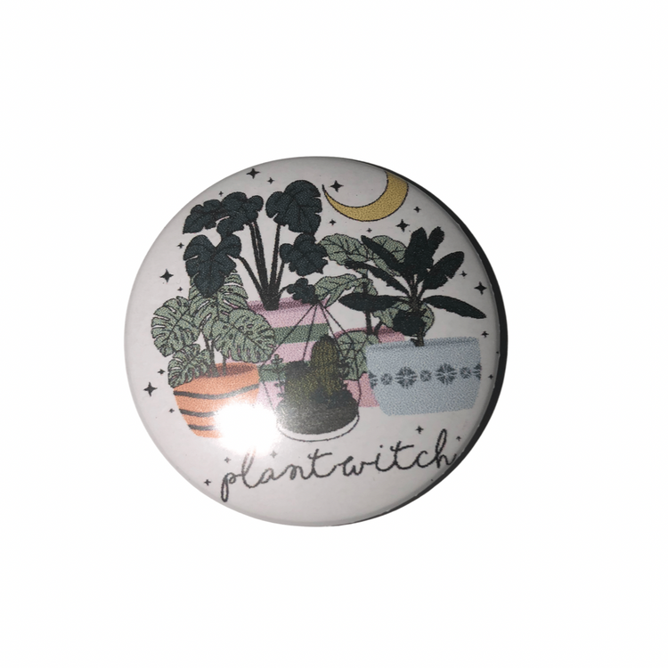 Plant Witch Round Magnet