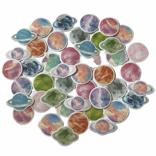 Pastel Planets Stickers