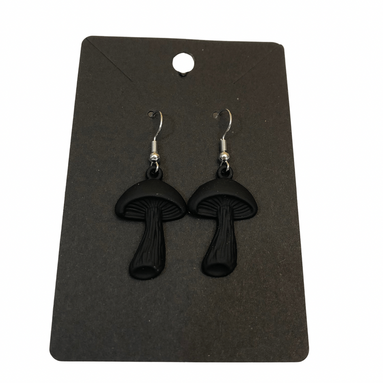 Black Mushroom earrings