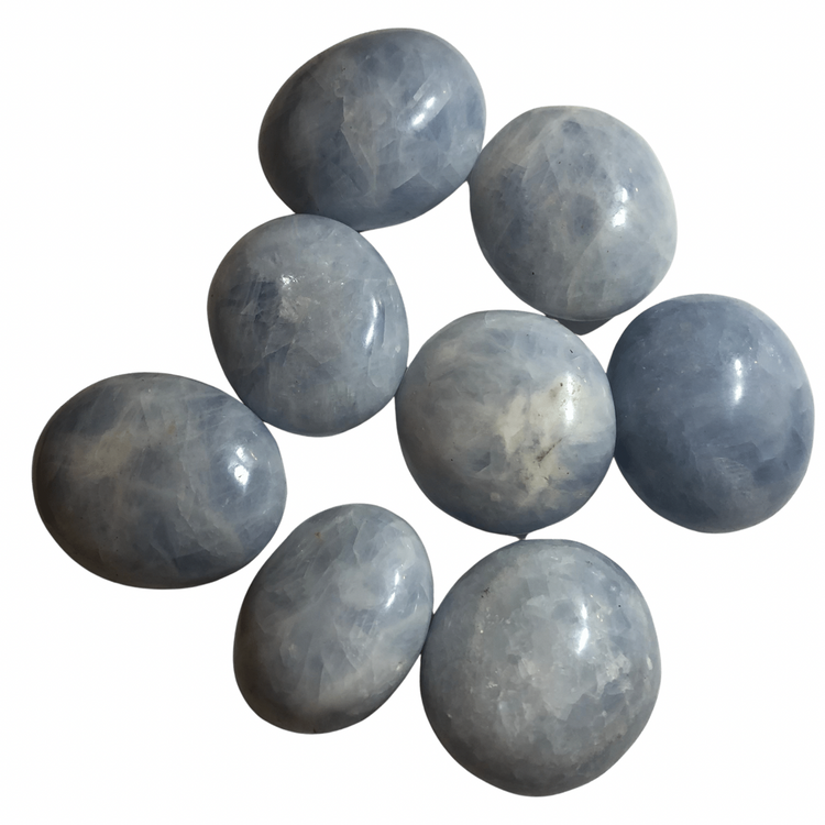 Blue Calcite Palm Stones