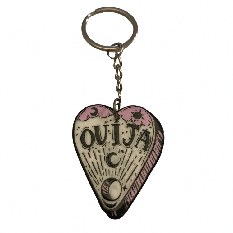 Ouija Acrylic Keychain (white)