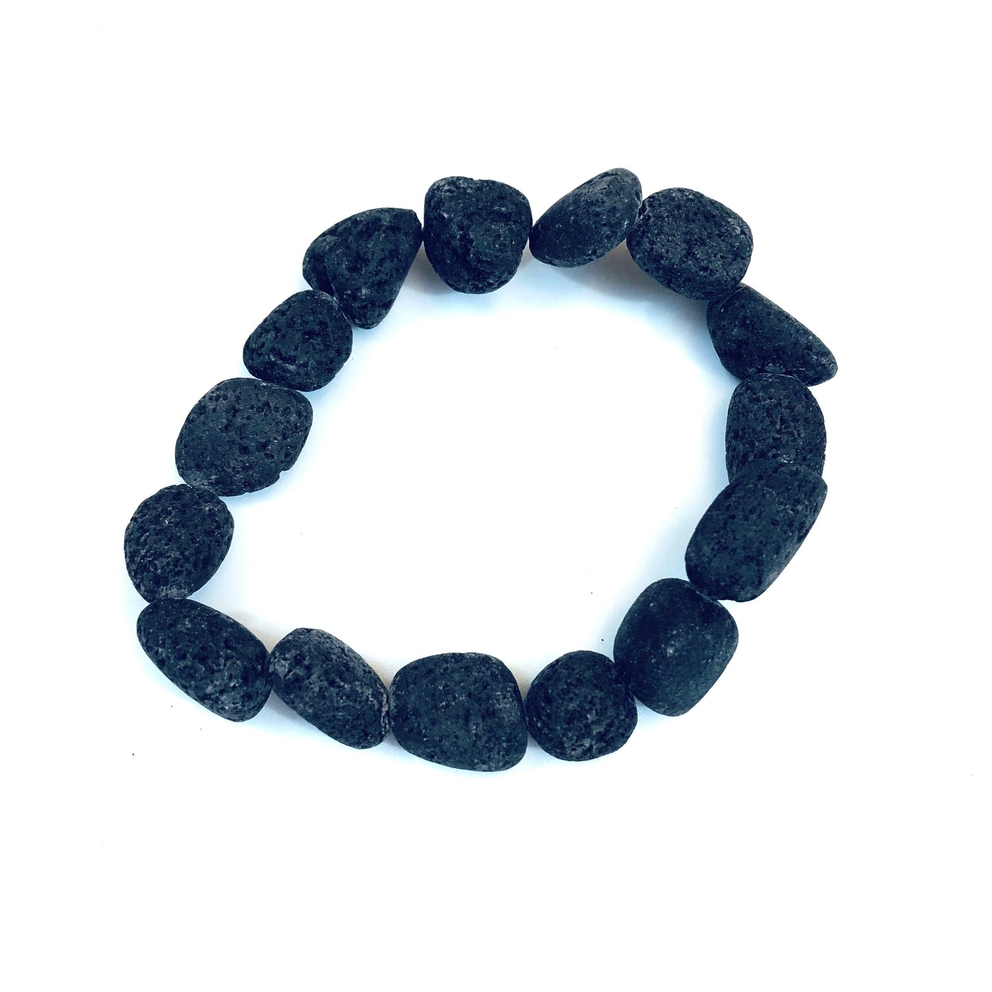 Lava Stone Tumbled Stone Bracelet