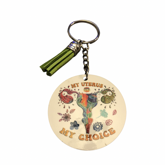 My Uterus My Choice Keychain